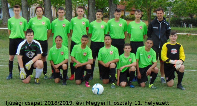2018/2019. évi Megyei II. osztály 11. helyezett ifjúsági csapat