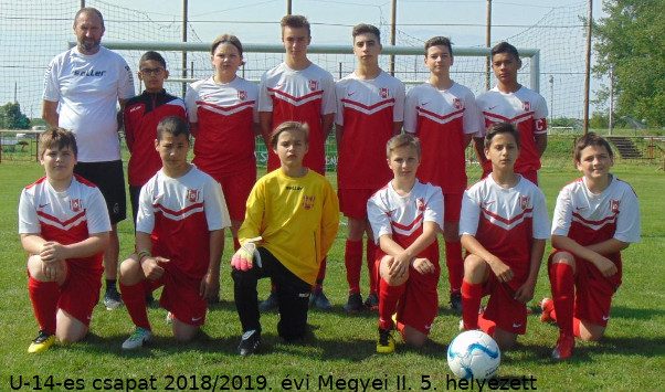 2018/2019. évi Megyei II. osztály 5. helyezett U-14-es csapat